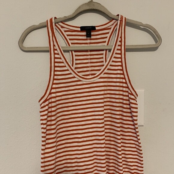 J. Crew Womens Size Small Multicolor Stripe Cotton Racerback Tank Dress - Picture 2 of 6